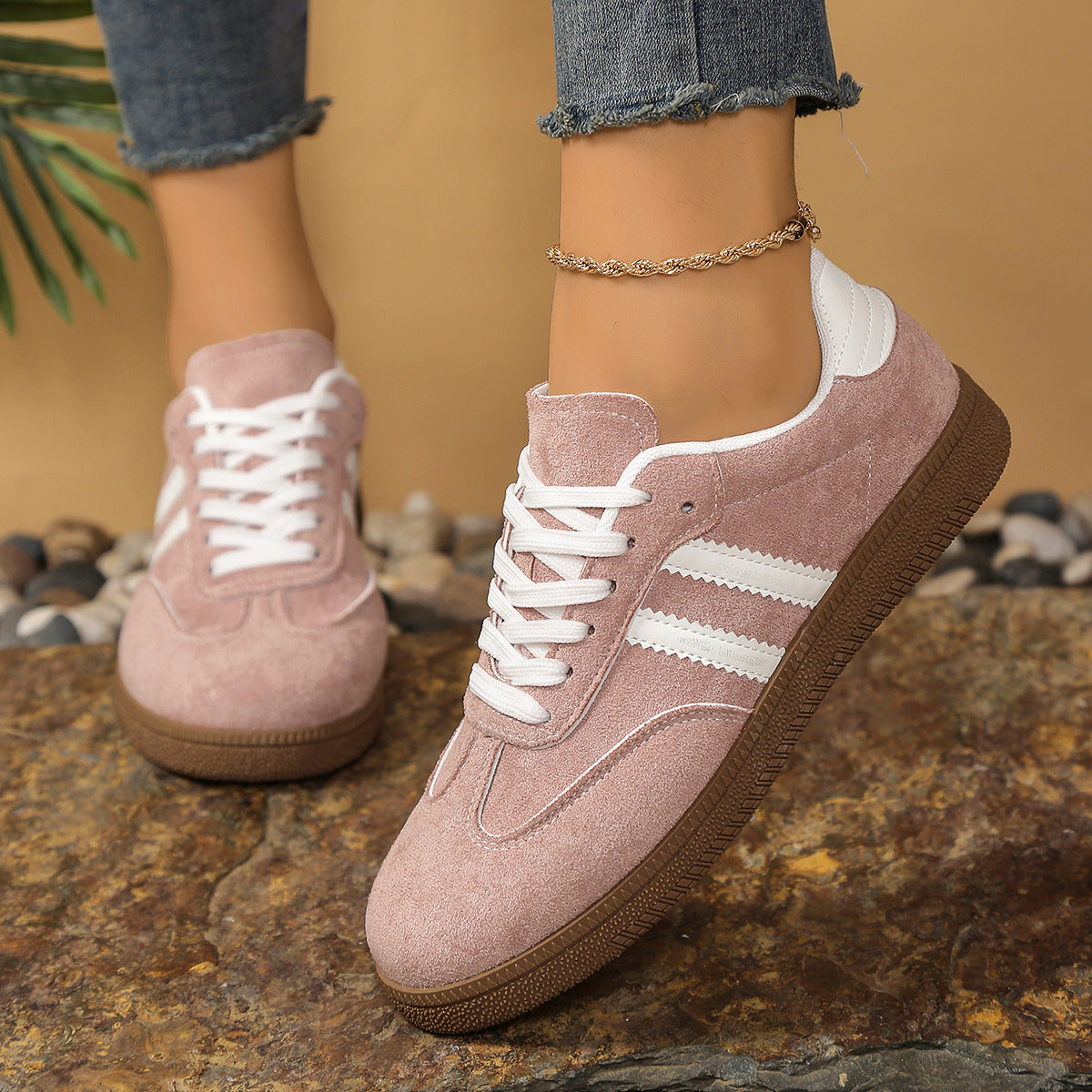 Damen Retro-Laufschuhe mit bequemer Sohle und hochwertigem Obermaterial R&B