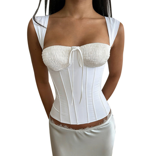 Damen Korsett-Oberteil mit raffiniertem Rüschendetail und taillierter Silhouette R&B