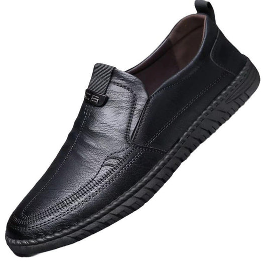 Herren elegante Slip-On Freizeitschuhe aus weichem Leder Heidi Mode