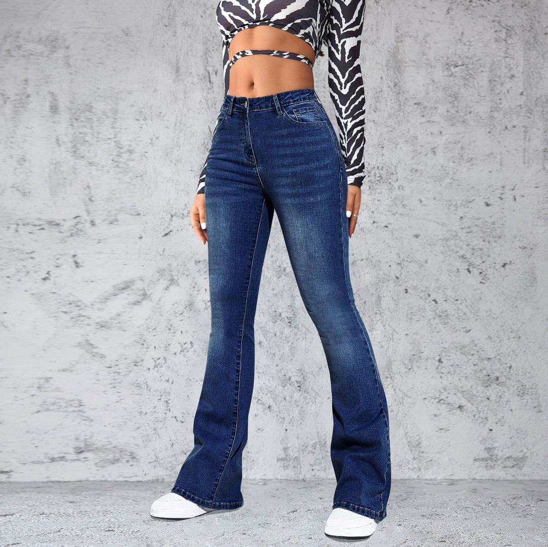 Damen Flared Jeans im eleganten Schnitt mit hohem Bund R&B