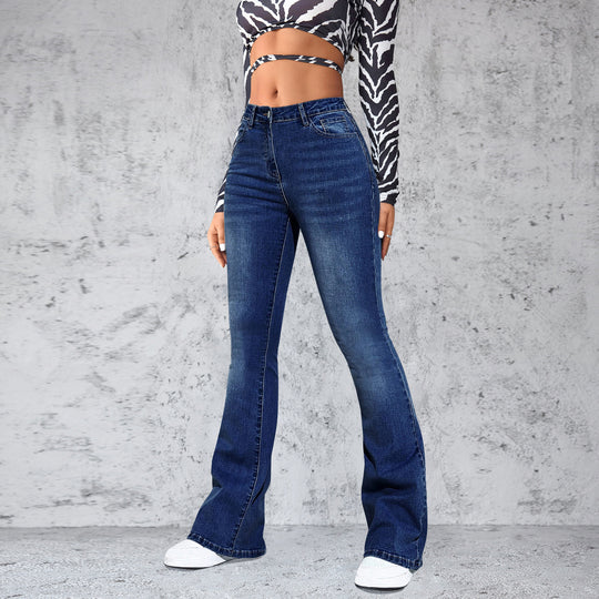 Damen Flared Jeans im eleganten Schnitt mit hohem Bund R&B