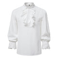 Damen Bluse mit Rüschendetails und Spitzenabschlüssen