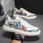 Damen modische Sneakers mit gewelltem Design und bequemer Sohle R&B