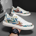 Damen Sportliche Sneaker mit farbenfrohem Chevron-Muster und rutschfester Sohle R&B