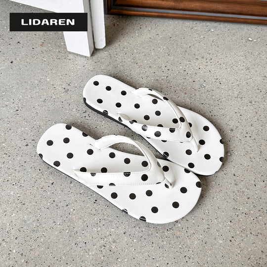 Damen Zehentrenner-Sandalen mit modernem Punkte-Design R&B