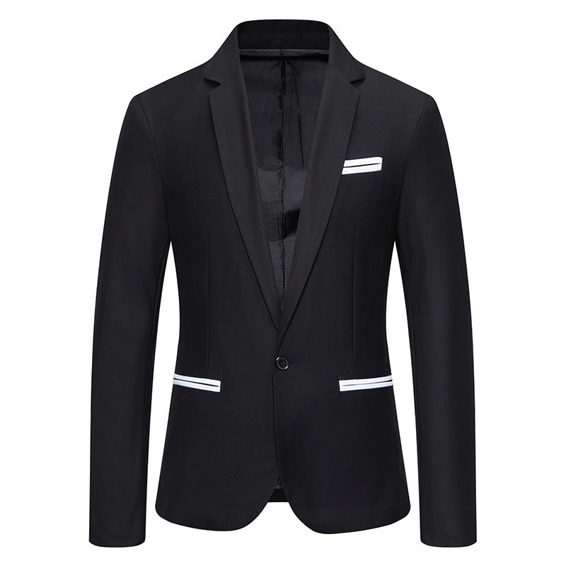 Herren eleganter Blazer mit modischem Schnitt und feinen Akzenten R&B