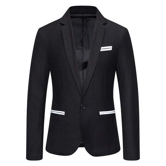 Herren eleganter Blazer mit modischem Schnitt und feinen Akzenten R&B