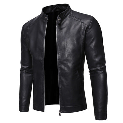 Herren jacke mit modernem Stehkragen und glattem Finish R&B
