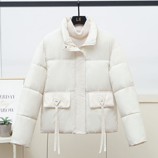 Damen gesteppte Übergangsjacke mit hohem Kragen und modernen praktischen Taschen R&B