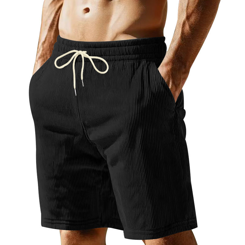 Herren nan knielange Bermudashorts mit elastischem Bund Kordelzug und Seitentaschen R&B