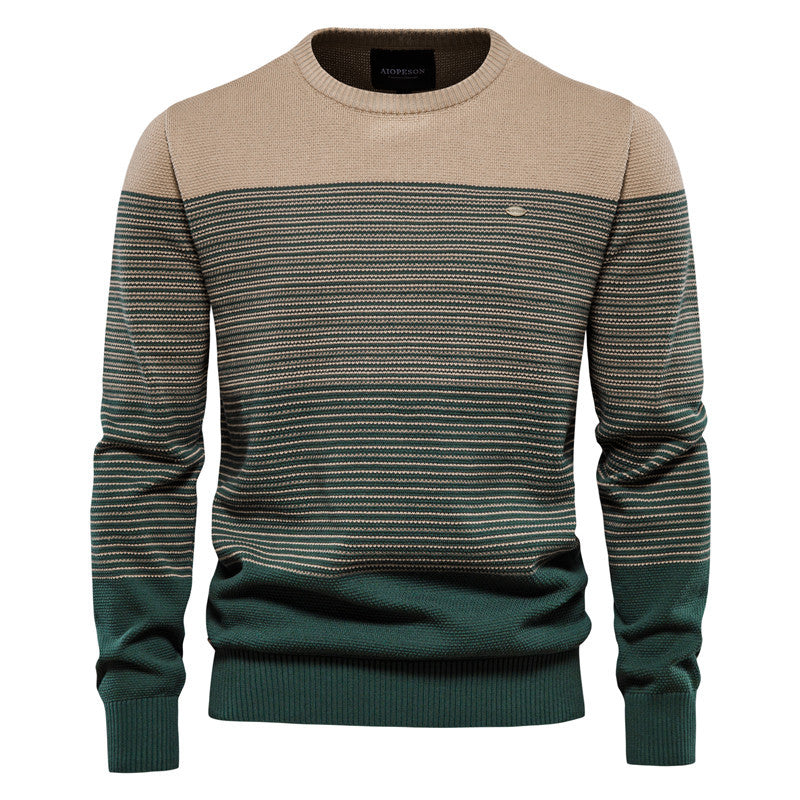 Herren Strickpullover mit komfortabler Struktur und eleganten Farbblöcken R&B