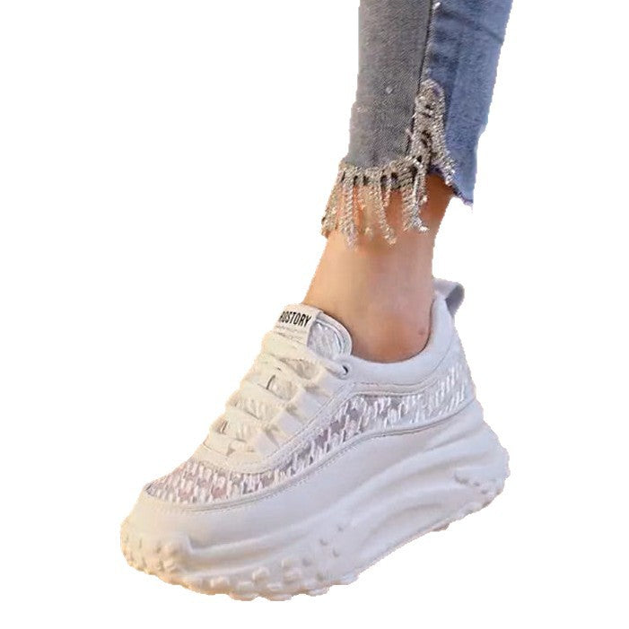 Damen Sportliche Chunky Sneakers mit futuristischem Design und atmungsaktiver Obermaterialstruktur R&B
