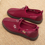 Damen Bequeme Slip-On Schuhe mit atmungsaktiver Netzstruktur und floralem Design