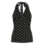 Damen Halterneck Top mit Polka Dots R&B