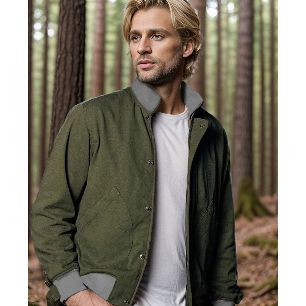 Herren leichte Steppjacke mit praktischen Seitentaschen und modernem Kragen R&B
