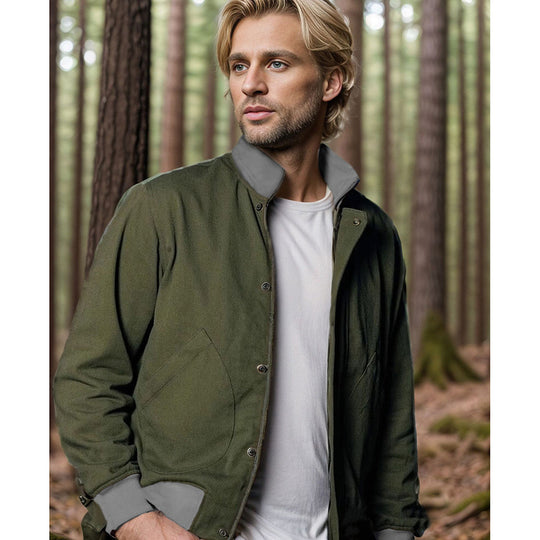 Herren leichte Steppjacke mit praktischen Seitentaschen und modernem Kragen R&B