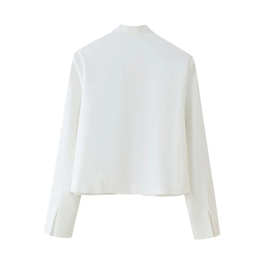 Damen elegante gestickte Blazerjacke mit floralem Design R&B