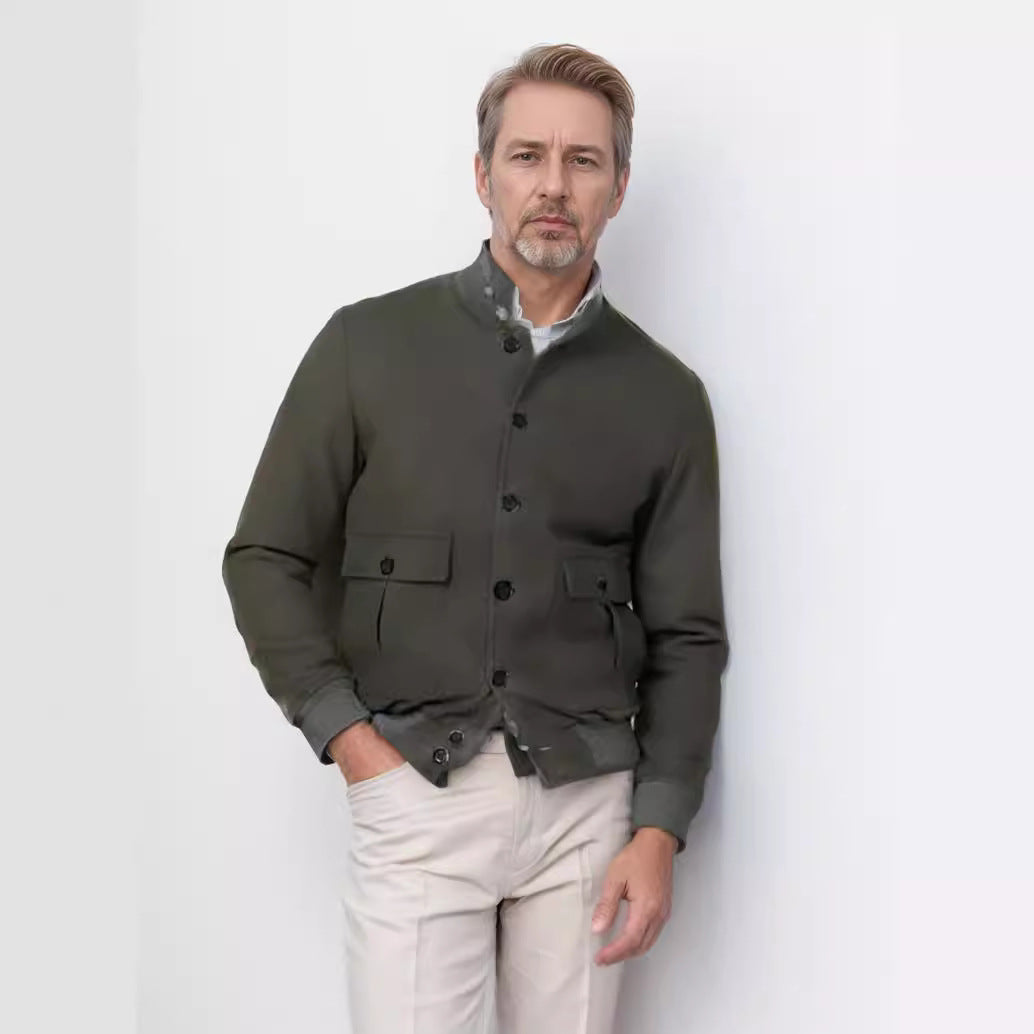 Herren modische Wolljacke mit warmem Innenfutter R&B