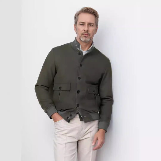 Herren modische Wolljacke mit warmem Innenfutter R&B