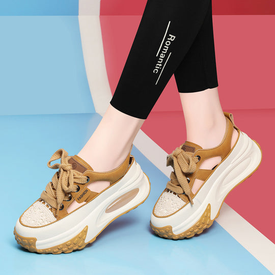 Damen Komfortable und stylische Sneakers mit atmungsaktiver Mesh-Oberfläche R&B