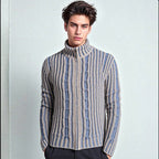 Herren gestreifter Strickpullover R&B