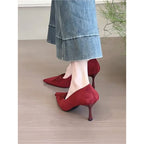 Damen spitze Pumps mit zarter Schleifenverzierung R&B
