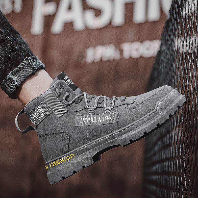 Herren Modische und robuste Schnürstiefel mit gepolsterter Innensohle und anti-rutschiger Sohle R&B
