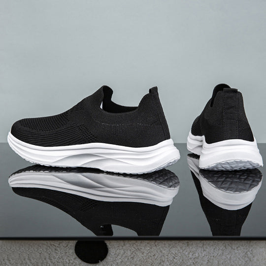 Damen Sportliche Slip-On Sneakers mit atmungsaktivem Obermaterial und dämpfender Sohle R&B