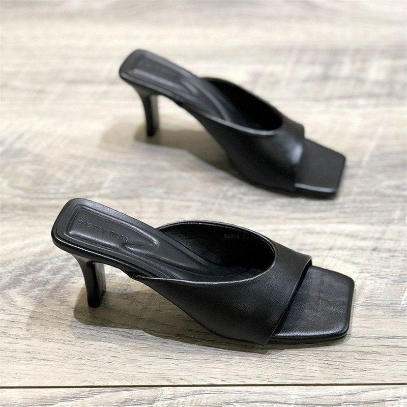 Damen elegante Mules mit geschwungenem Design R&B
