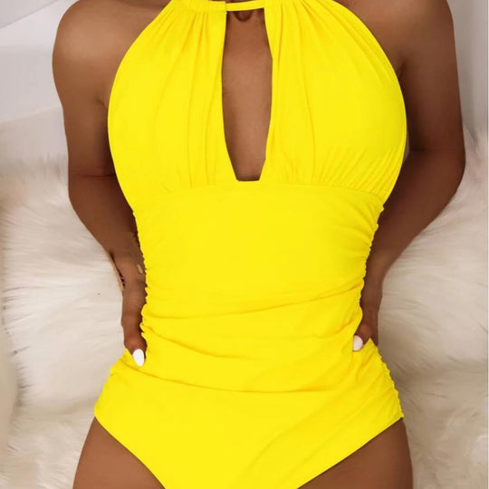 Damen Badeanzug mit schickem Halterneck-Design R&B