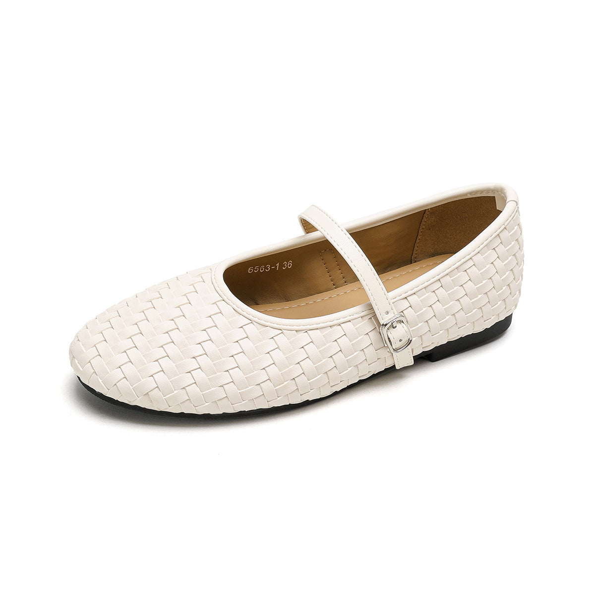 Damen Ballerinas mit modischem Riemen und eleganter Flechtoptik
