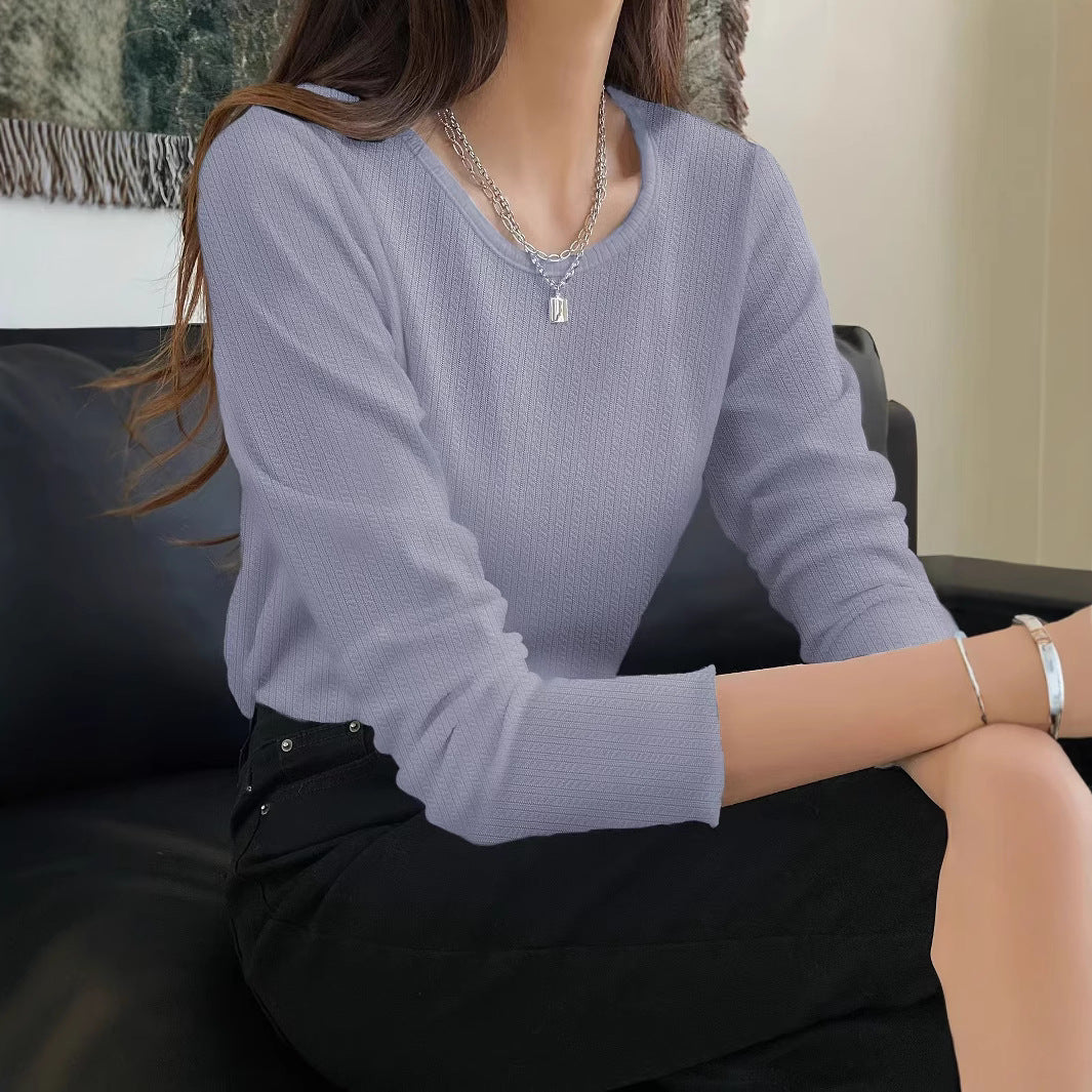 Damen Langarmshirt mit strukturiertem Feinstrick R&B