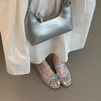 Damen stilvolle und bequeme Ballerinas mit Schmuckdetails R&B