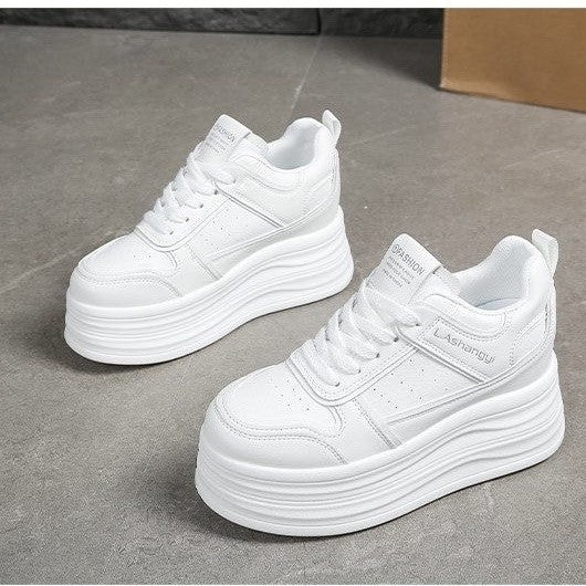 Damen modische Plateau-Sneaker mit strukturiertem Obermaterial und komfortablem Dämpfungssystem R&B