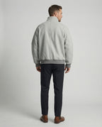 Herren Oversize-Wollmix-Blouson mit hohem Stehkragen verdecktem Zweiwege-Reißverschluss und gerippten Ärmelbündchen R&B