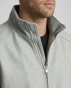 Herren Oversize-Wollmix-Blouson mit hohem Stehkragen verdecktem Zweiwege-Reißverschluss und gerippten Ärmelbündchen R&B