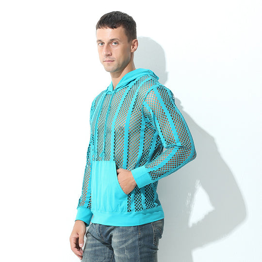 Damen Sportlicher Kapuzenpullover mit Luftmesh von R&B