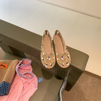 Damen Ballerinas mit floralem Stickdesign und flexiblem Komfort R&B