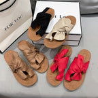 Damen Komfortable Badesandalen mit dekorativem Schleifen-Design R&B