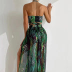 Damen Zweiteiliges Strandoutfit mit floralem Design und raffinierten Cut-Outs R&B