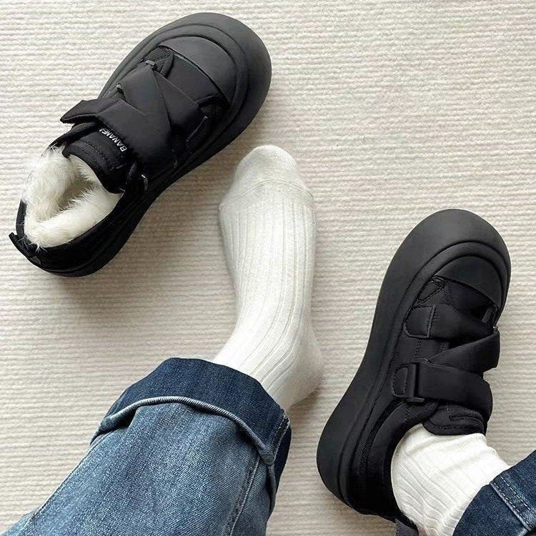 Damen Gemütliche Sneaker mit warmem Innenfutter und praktischem Klettverschluss R&B