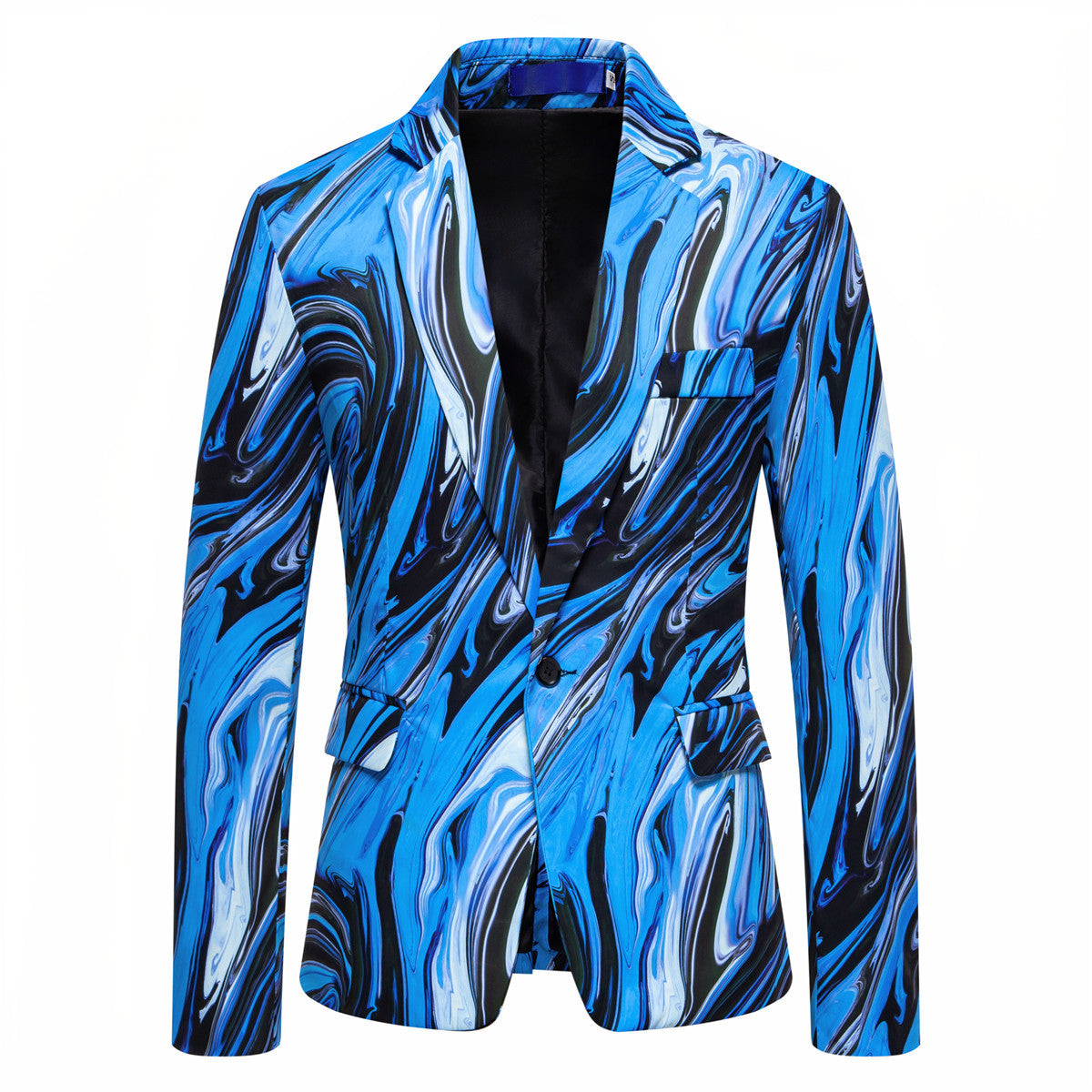 Herren Blazer mit auffälligem Marmormuster und elegantem Schnitt