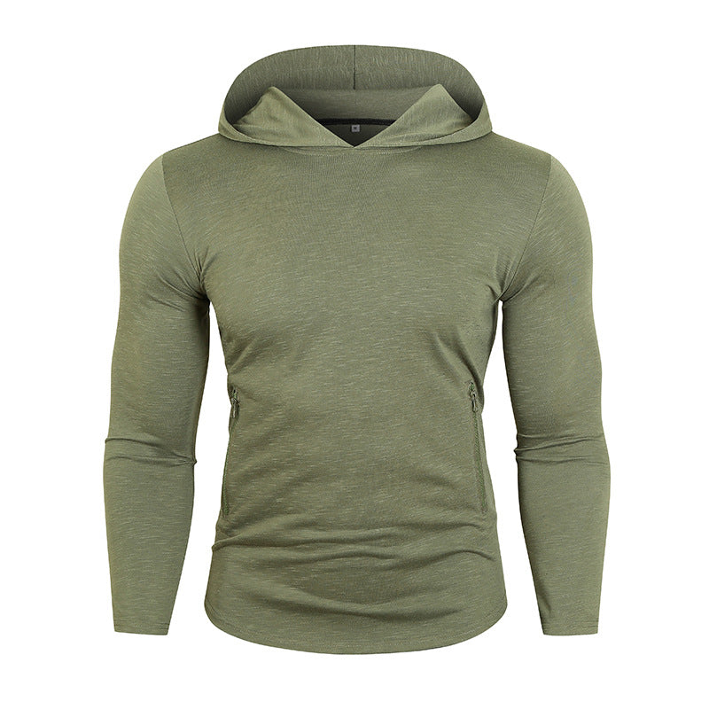 Herren Sportlicher Kapuzenpullover mit funktionalen Reißverschlusstaschen R&B
