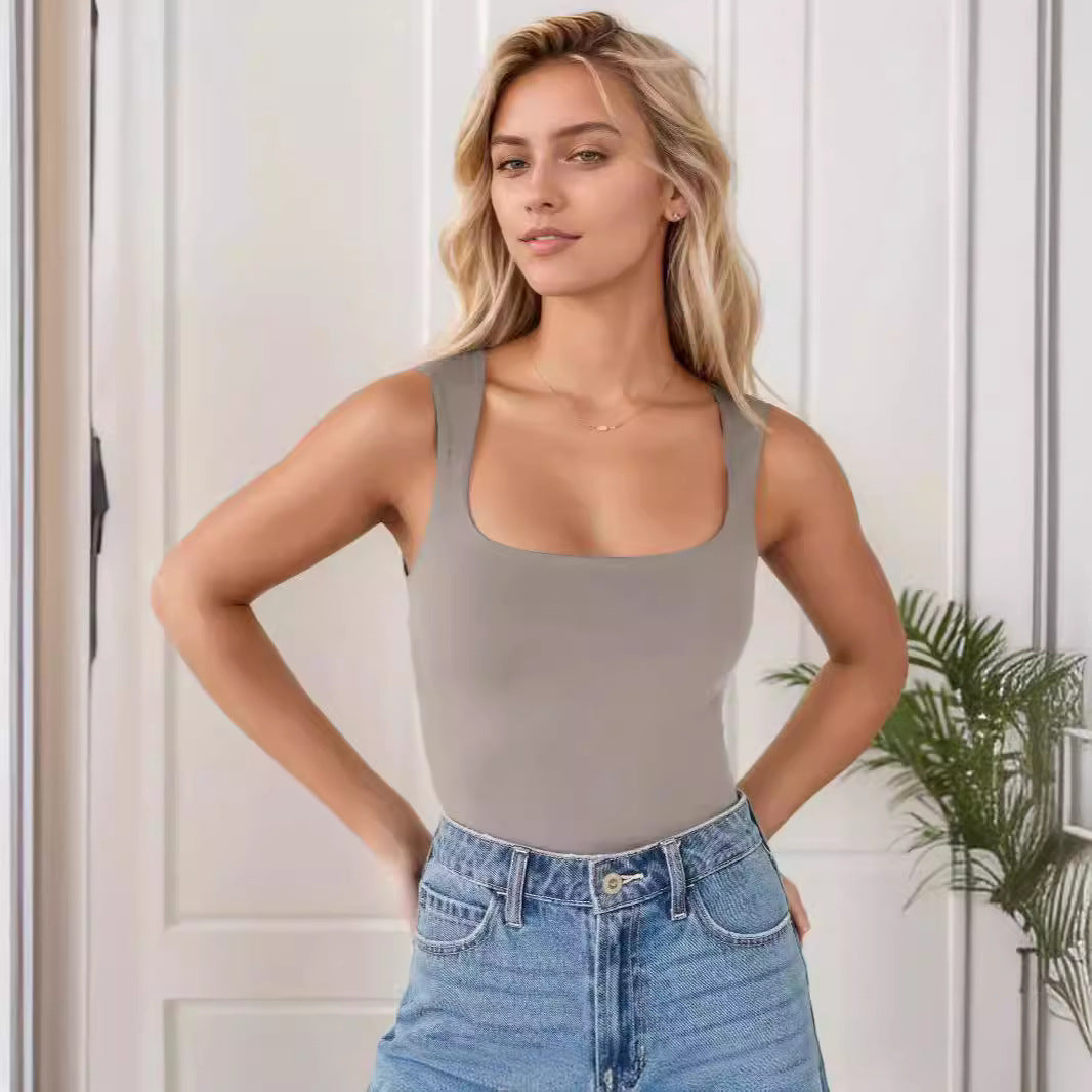 Damen Sportlicher Body mit Kreuzrücken