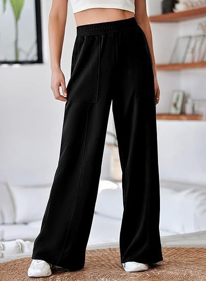 Damen Bequeme und stilvolle Freizeit-Hosen mit elastischem Bund und praktischen Taschen R&B