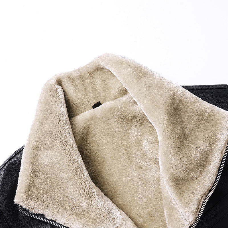 Herren Lederjacke mit warmem Innenfutter