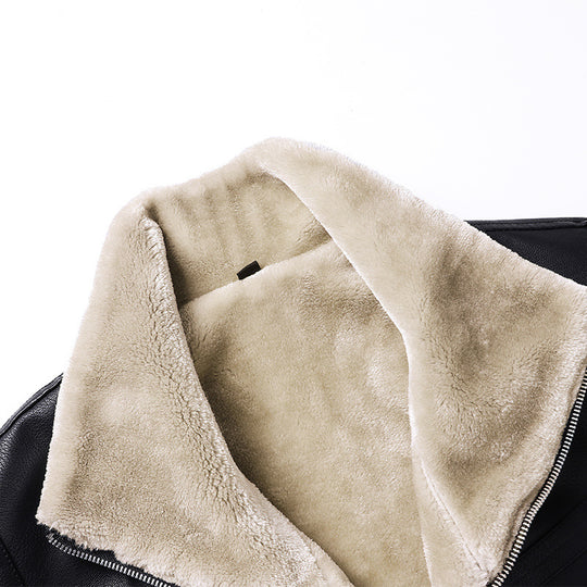Herren Lederjacke mit warmem Innenfutter