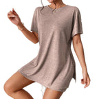 Damen Lässiges T-Shirt und Shorts Set mit lässigem Schnitt R&B