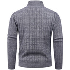 Herren Strickpullover mit modernem Zipper und strukturiertem Design