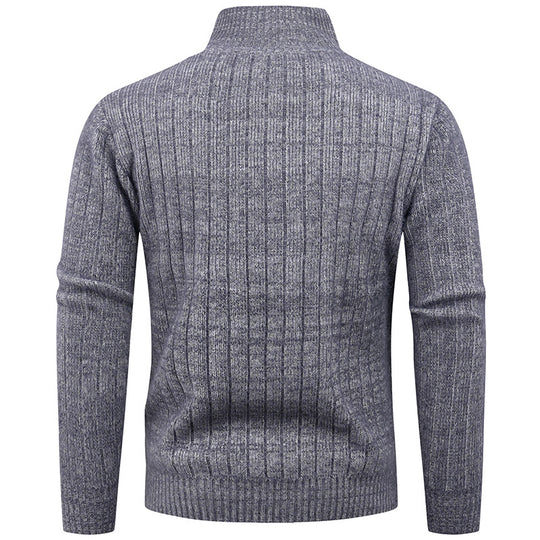 Herren Strickpullover mit modernem Zipper und strukturiertem Design R&B
